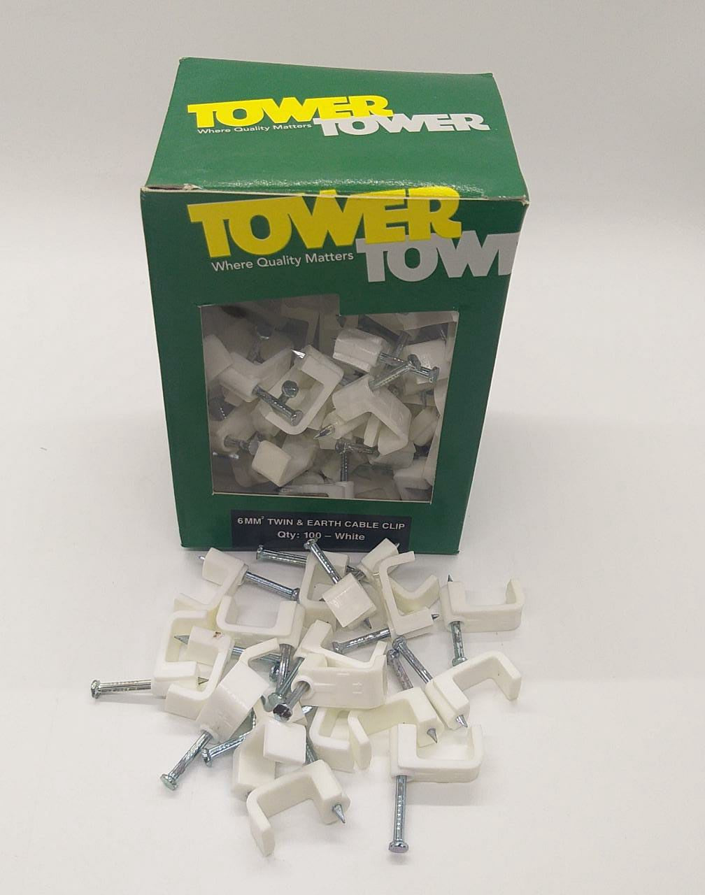T&E Cable Tower Clip 6MM Twin & Earth D6 100PCS Box