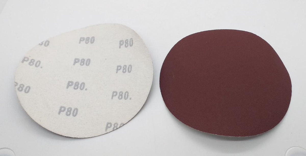 Sand Disc Velcro 6" P80 White Back