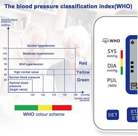 GENERIC Blood Pressure Monitor Upper Arm Digital with 2 Users 198 Memory