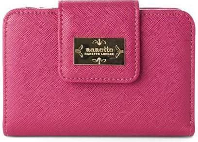 NANETTE LEPORE Purse French Leather Coin Mini Pouch Change Wallet for Women Pink