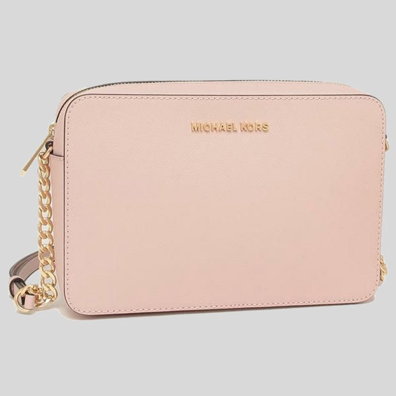 MICHAEL KORS Bag Crossbody Leather Jet Set Gold Blush / Brown