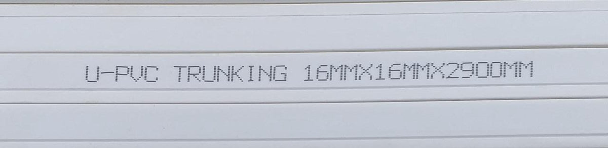 Trunking Upvc 16MM X 16MM PVC 9.5FT