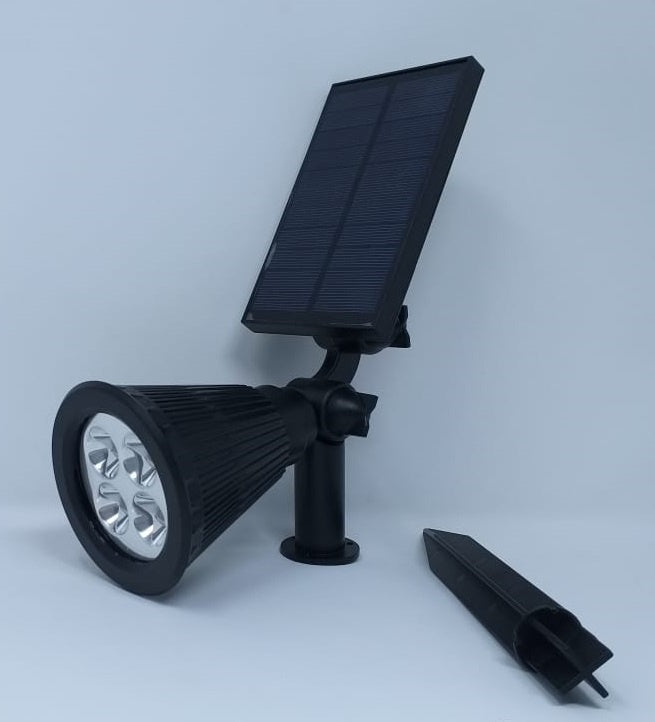 Solar Lamp Lawn LED Torch Spot 4 Bulb Brown Box