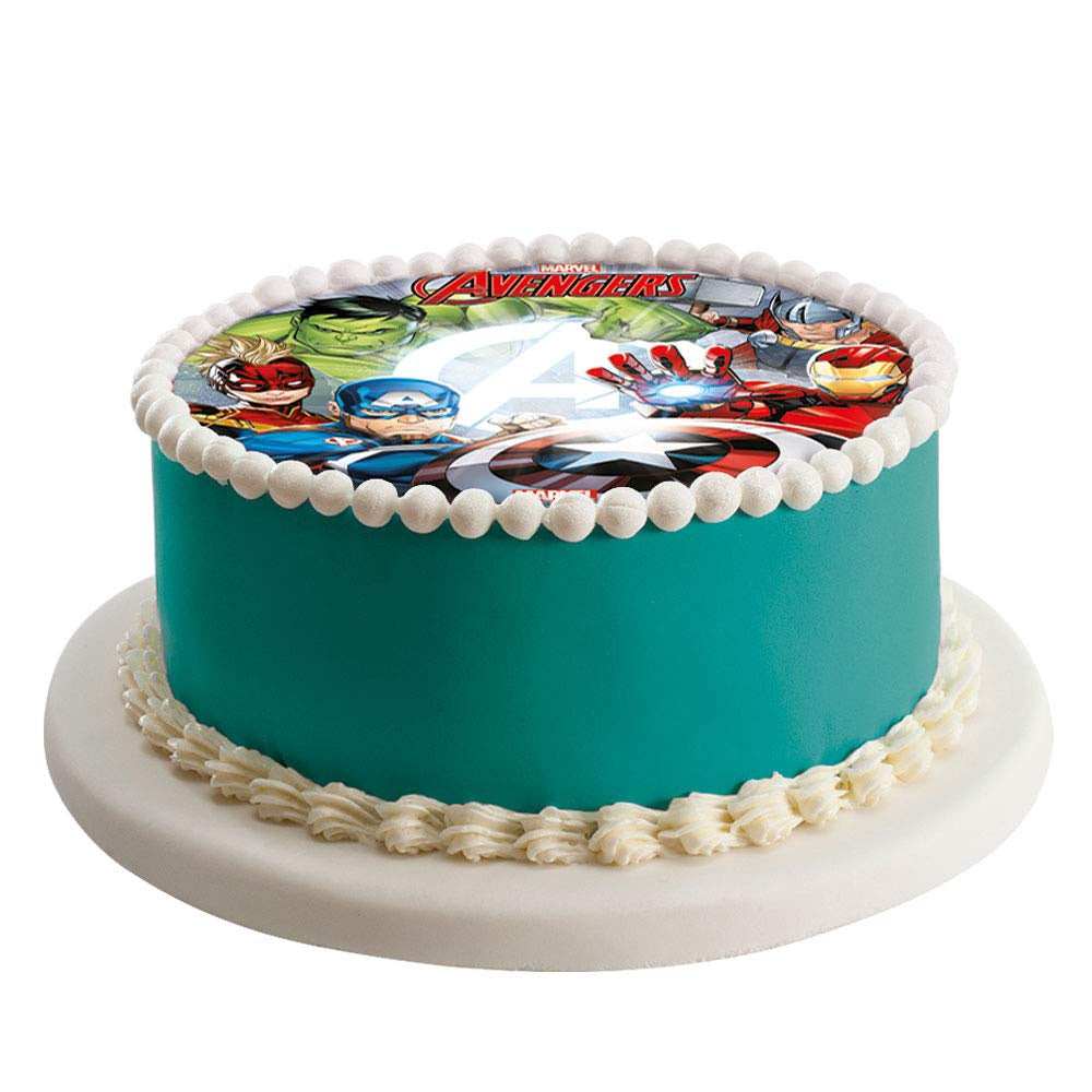 DEKORA Baking Cake Topper Edible Image Marvel Avengers Round 8 Inch