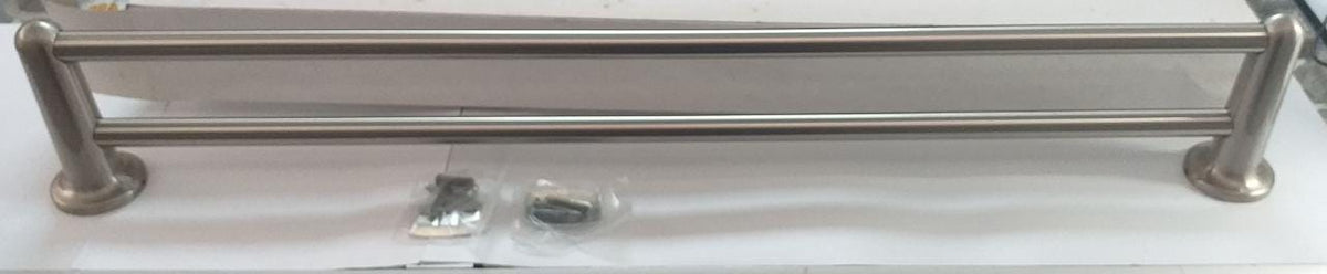 Towel Rack 30" Double Nickle IN Wht Pk
