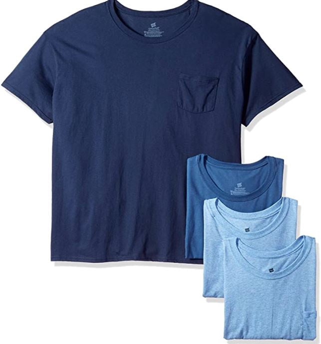 HANES Men T-SHIRT Assorted Colors 4PACK Tagless