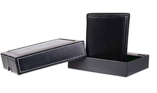 TOMMY HILFIGER Wallet Men's Genuine Leather Trifold Black