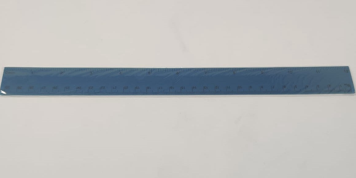 Stationery Ruler Plastic Colored 12" 30CM with Tables Sold Each