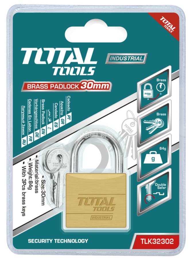 TOTAL Padlock 30MM TLK32302 Brass
