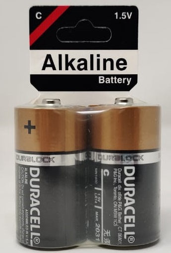 DURACELL Battery Size C Alkaline 2PCS Pack