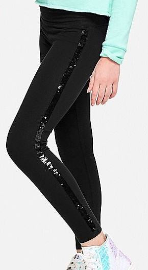 Kids Legging Girls Black with Sequin Size 14/16