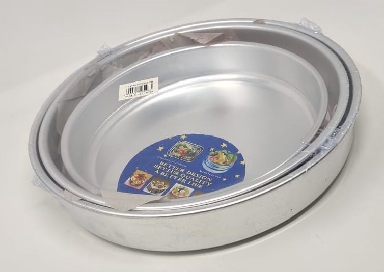 Cake Pan Silver Moulder 3PCS 6208 24, 28, 30CM