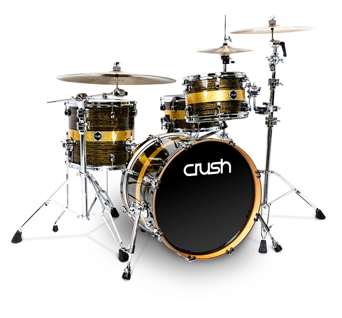 CRUSH Drum Set STR386622 Sublime St Maple Gold Sparkle Stripe