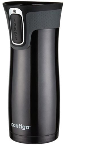 CONTIGO Travel Mug Autoseal West Loop Stainless Steel 16 OZ., Black