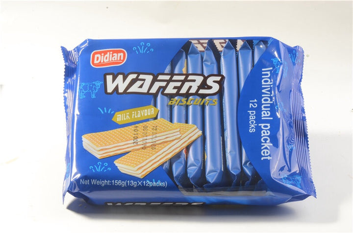 DIDIAN Wafers Biscuits Milk Flavour 12PCS Pack Individual Packet 156G