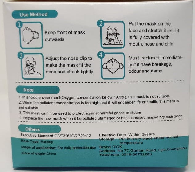 Face Mask 50PCS Pack Fda
