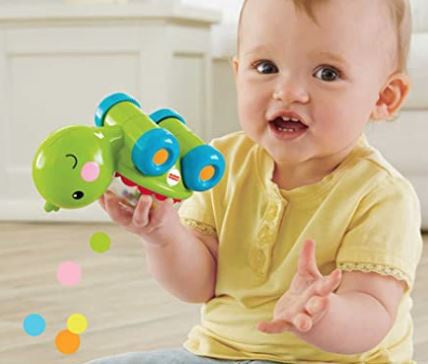 Toy FISHER-PRICE Poppity Pop Turtle Infant PUSH-ALONG Vehicle