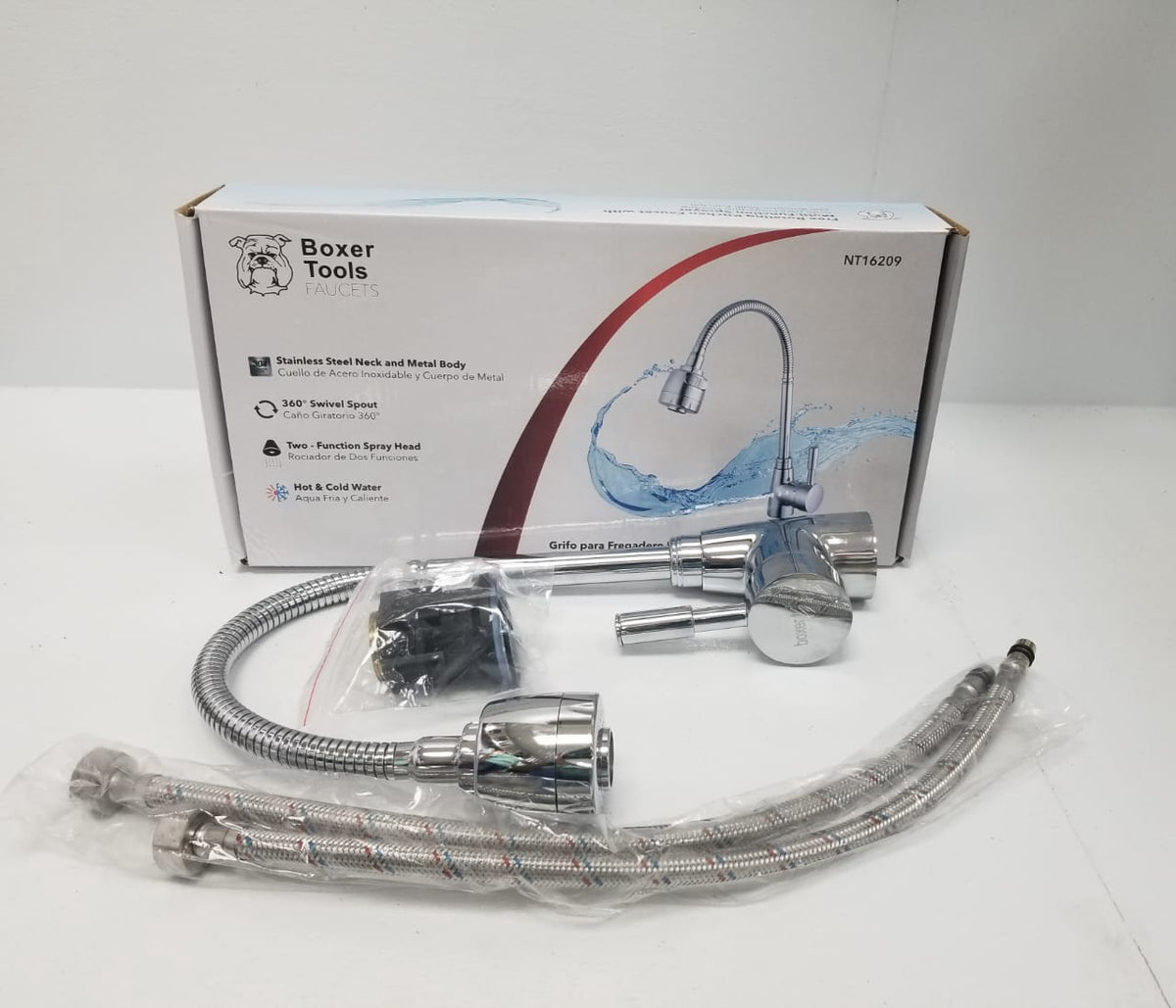 BOXER Goose Neck 1/2" Flex Head Tools NT16209 with Flex Hose