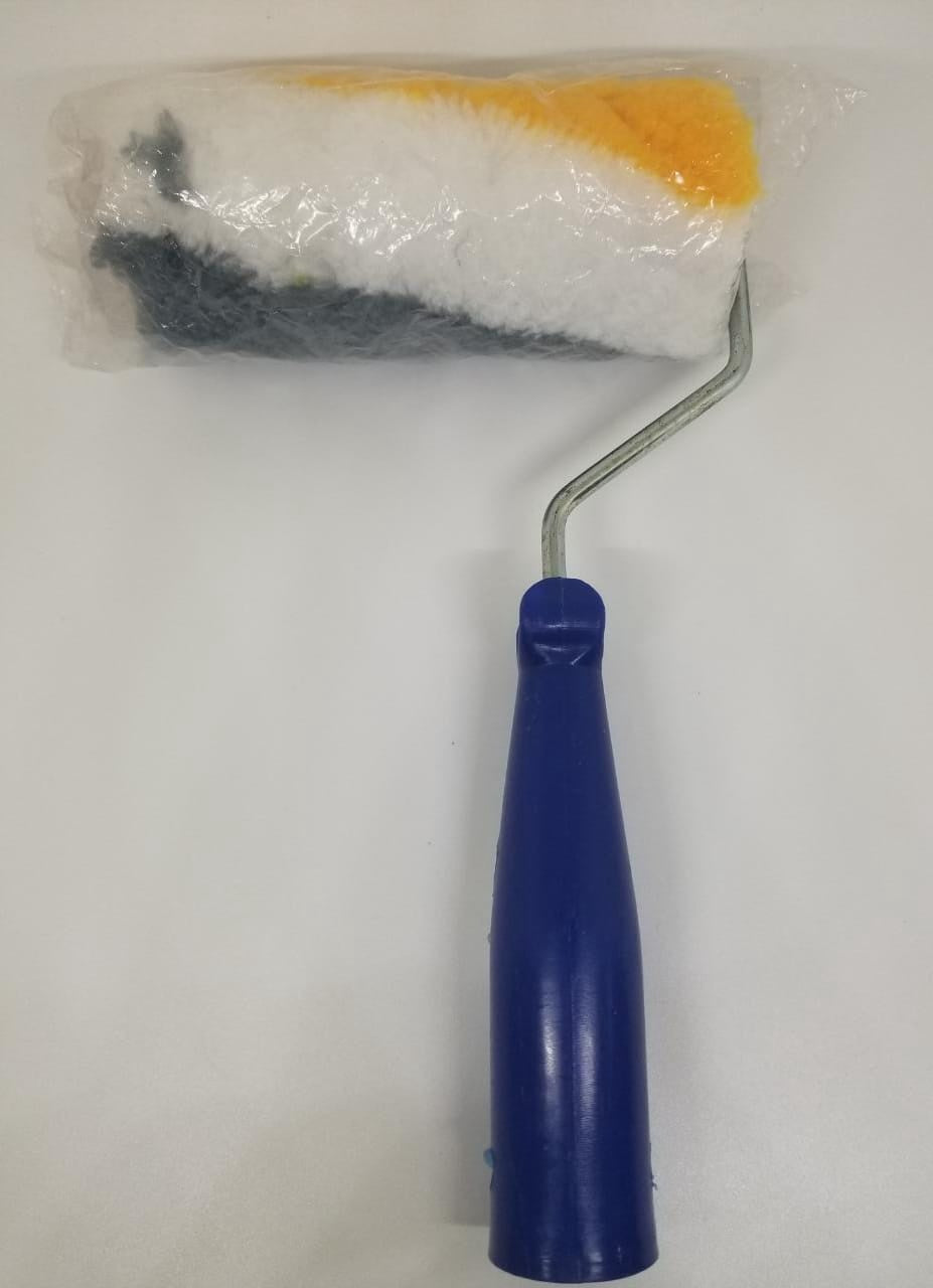 Roller Brush 5" W/BLUE Handle Stripe Pad