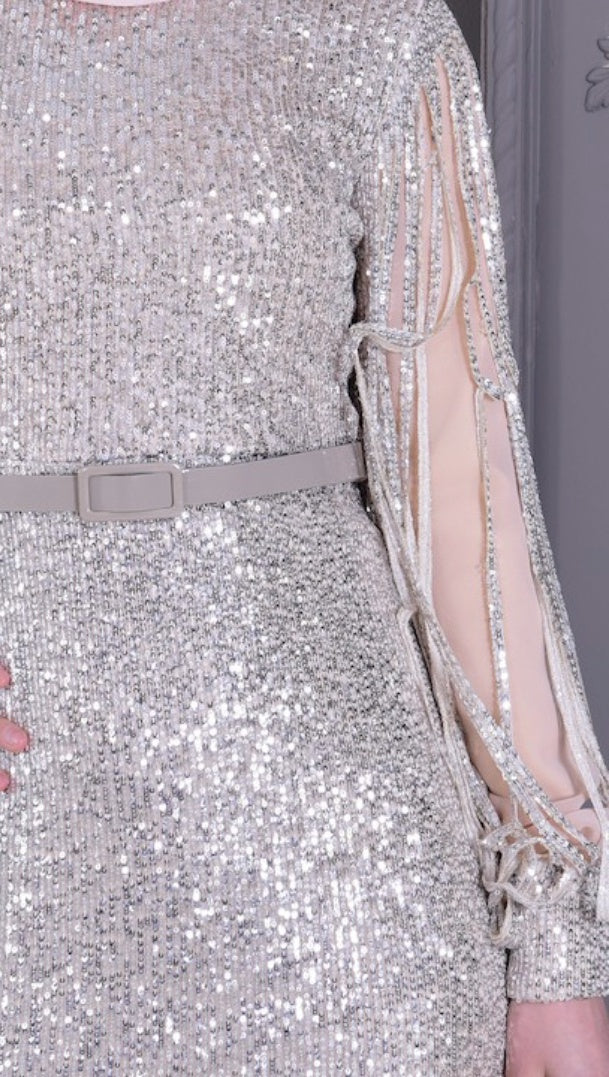 BURUN Dresss Nude Sequin Size 40