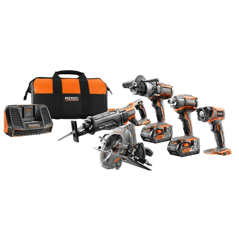 RIDGID 5-TOOL Combo Kit 18V R9652 GEN5X