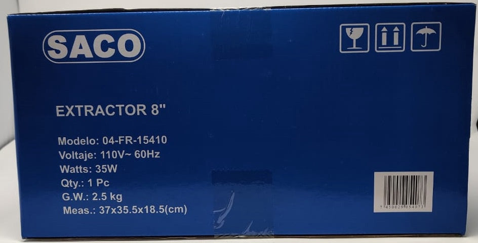 SACO Fan 8" Ceiling Extractor 04-FR-15410