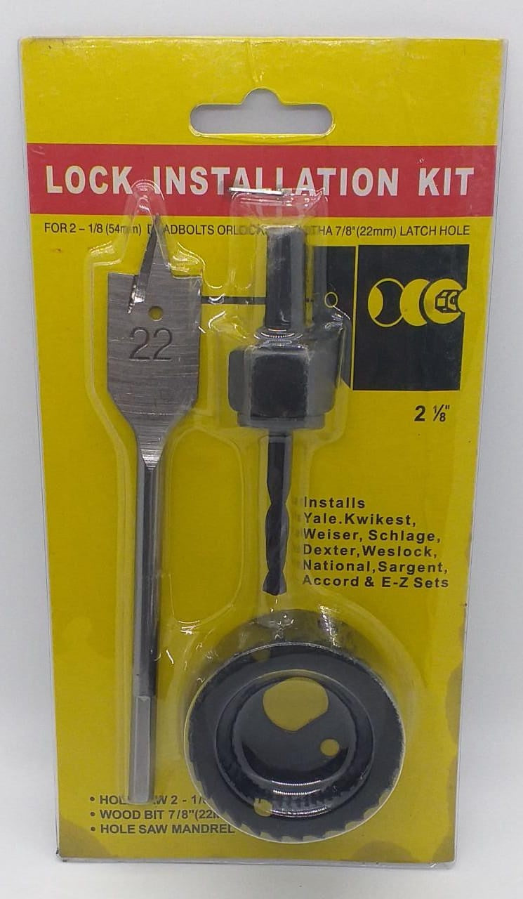 Lock Installation Kit 3PCS 2 1/8"