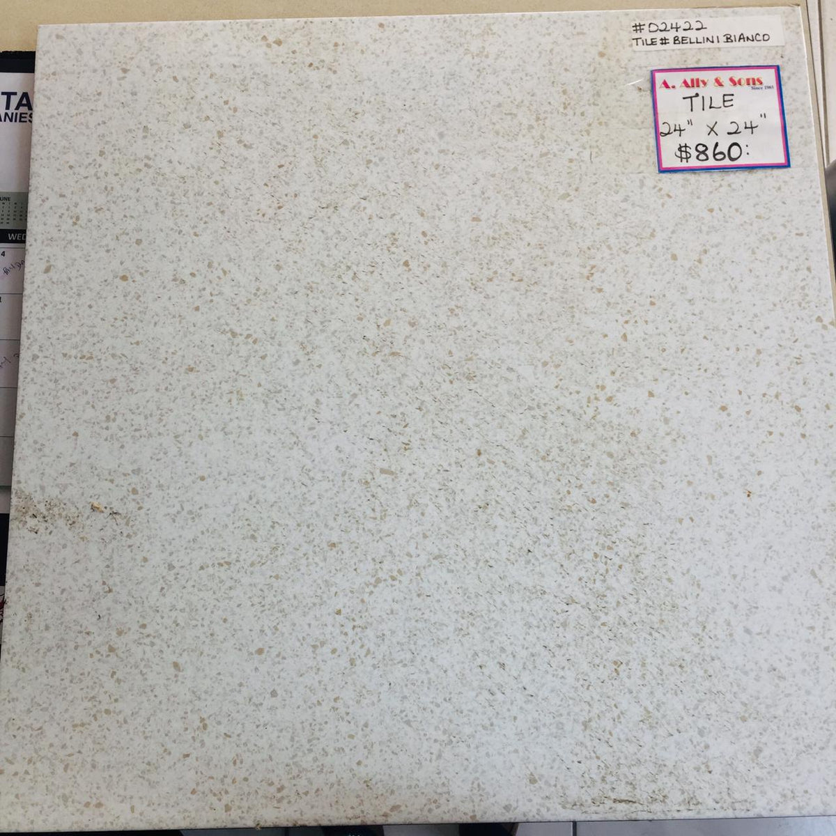 Tile Ceramic 24X24 #Bellini Bianco