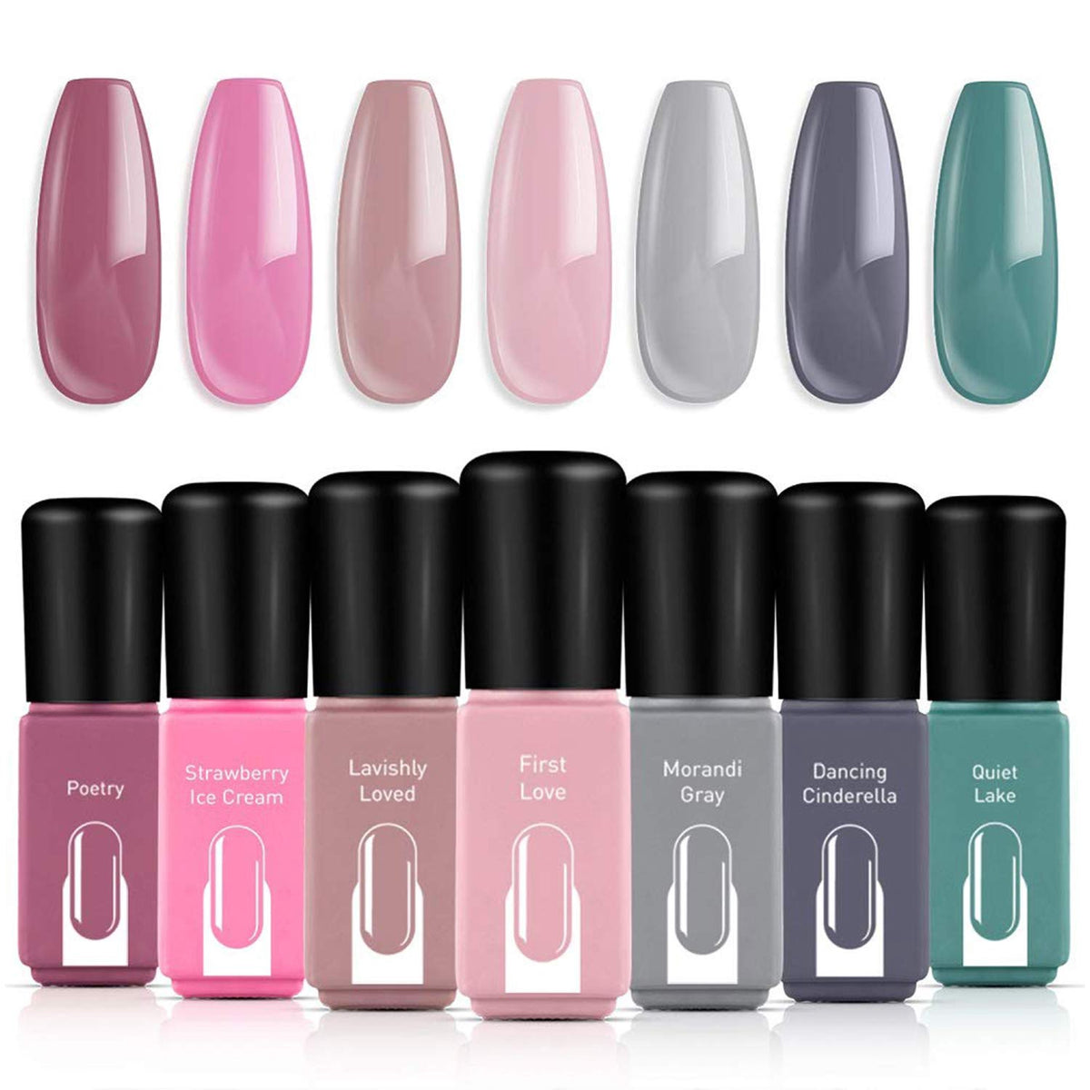 MODELONES Nails Gel Enamel Set 0928 Grey Rose