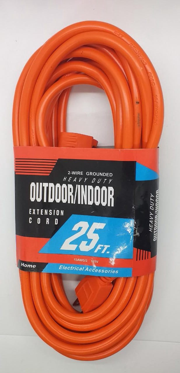 Extension Cord Outdoor 25FT Orange Heavy Duty
