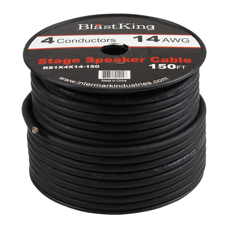 BLASTKING Stage Cable 4 Wire 14G IRS1X4X14-150 Yds B/K Sold by Yard