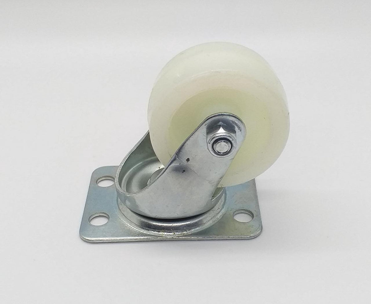 Wheel Coaster 1 1/2" Swivel White