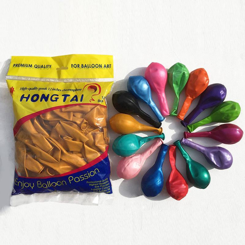 HONG TAI Party Balloons Colored 100PCS Pack JR-227 Party Time