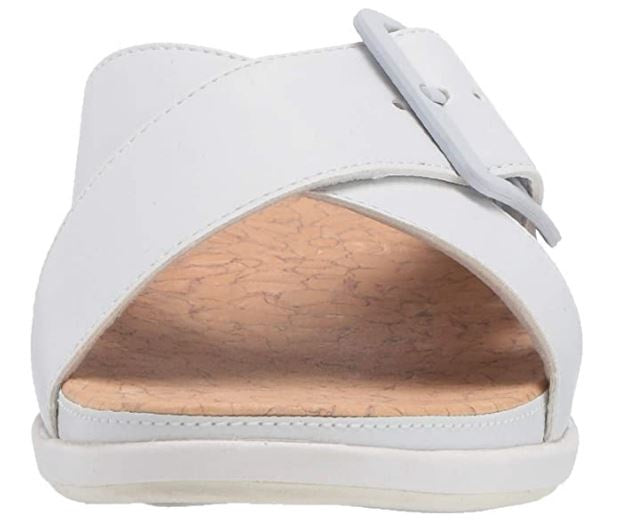 CLARKS Footwear Women's Step June Shell Sandal White Synthetic