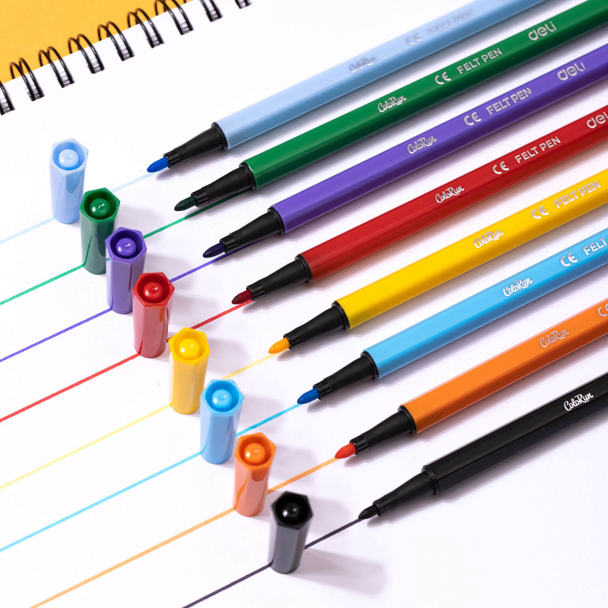 DELI Stationery Marker Colorun Felt Pen C157-24 24PCS Case