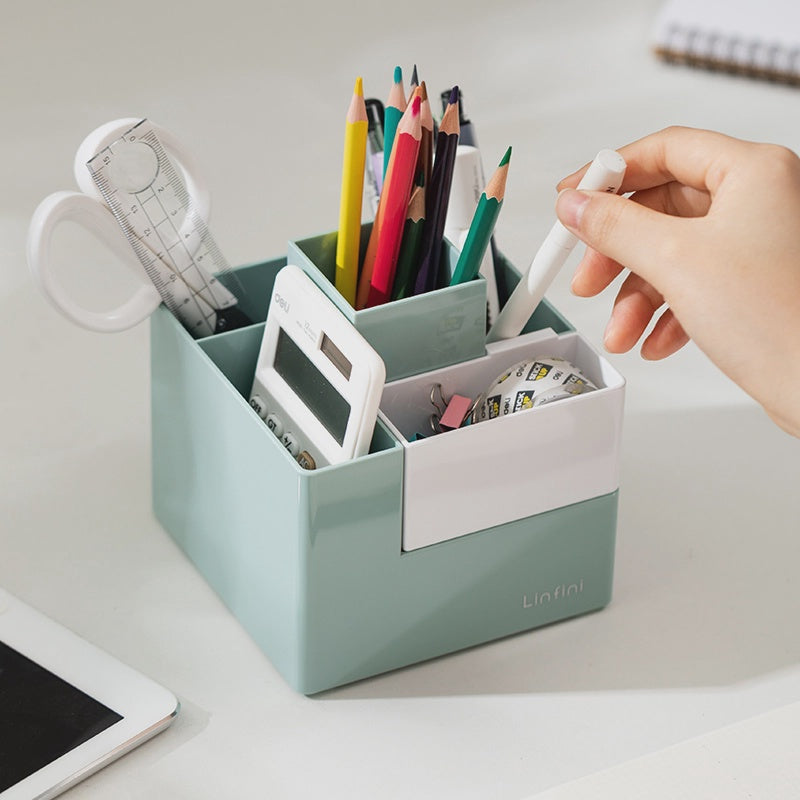 DELI Stationery Pen Holder Desk Organizer Z072 Pen Cup