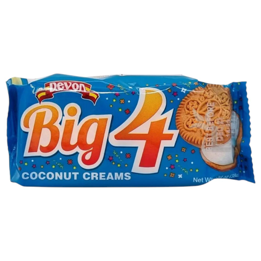 DEVON Biscuit Big 4 Custard Creams Flavoured Biscuits 38G 1.34OZ
