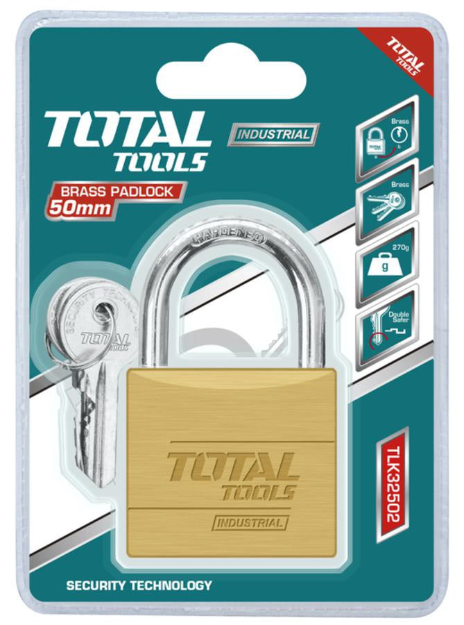 TOTAL Padlock 50MM TLK32502 Brass