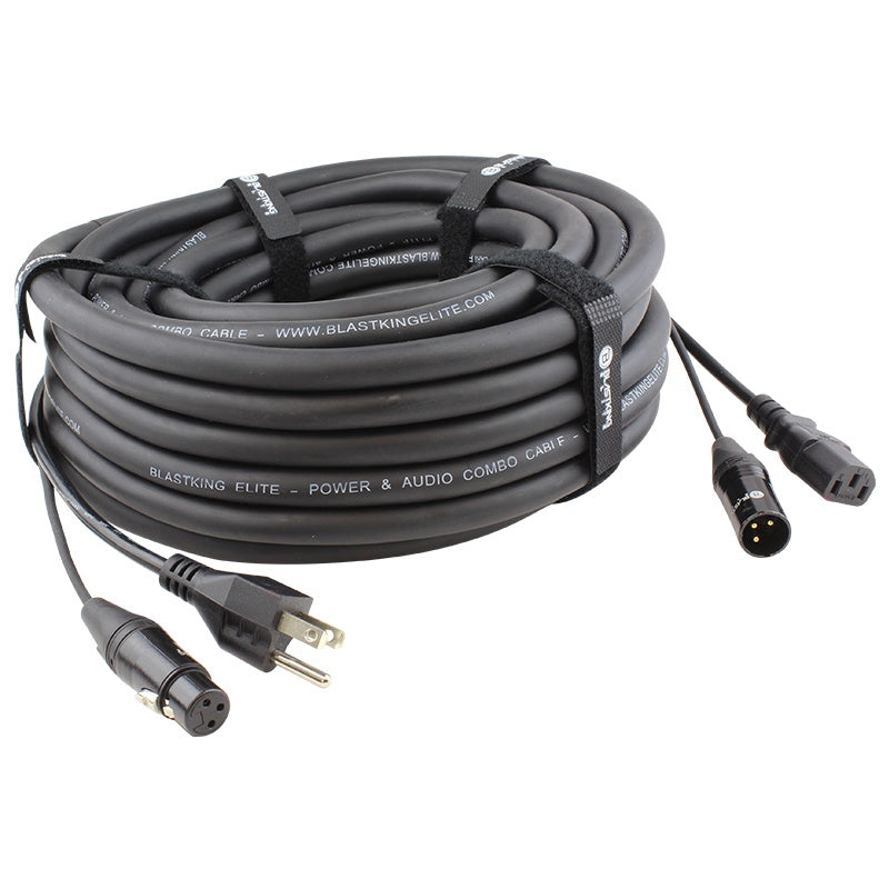BLASTKING Lead Xlr Male to Female + Power Cord 50' IBKE-CPXLR-50