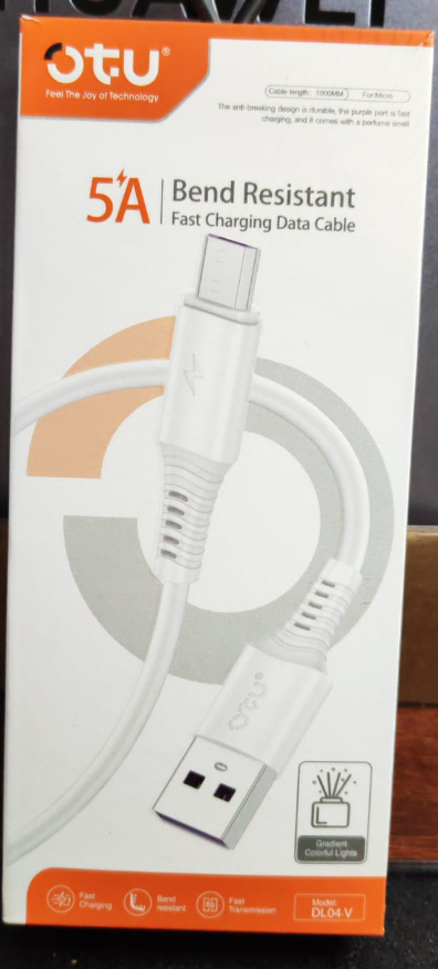 OTU Charger Cable USB DL04-V 1M Micro 5A Fast Charging Data Cable Bend Resistant