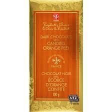 PRESIDENT CHOICE Pc Dark Chocolate with Candied Orange Peel 52% Cocoa Belgium 100G