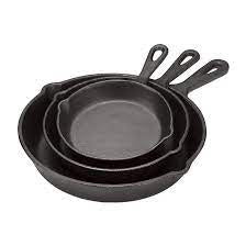 SIMPLE CHEF Skillet Cast Iron 3PC Set