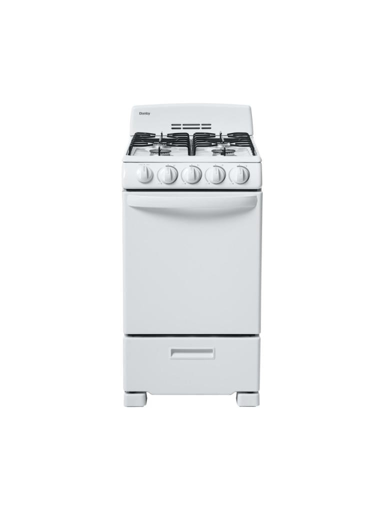 Stove 4 Burner Danby 20" White DR203WGLP