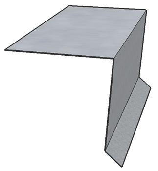 Metal Roof Edge 2" X 2" X 10FT for Shingle