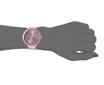 NINE WEST Watch Women's Tone Bracelet Mauve NW2248MVRG