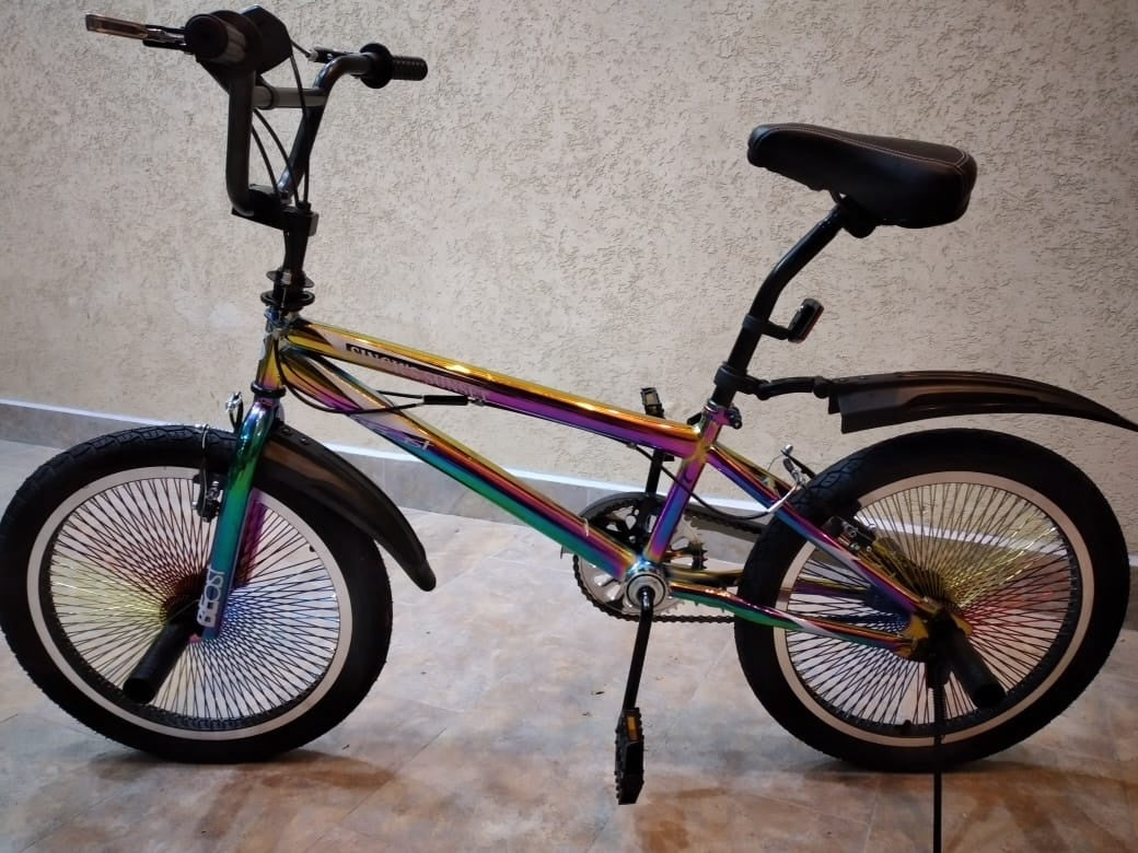 SINGH'S SUNSET Bicycle 20" Singh SS-FREESTYLE-140H Stunts Street Bmx Rainbow Frame Beast Multicolor Spokes Rim
