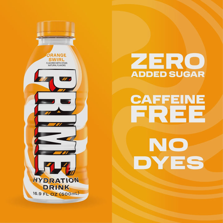 PRIME Hydration Drink Orange Swirl 16.9OZ 500ML