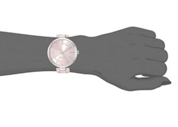NINE WEST Watch Women's Crystal Accented Rubberized Bracelet