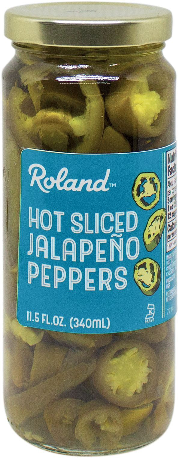 ROLAND (FOODS) Roland Sliced Hot Jalapeno Peppers 11.5OZ 340ML