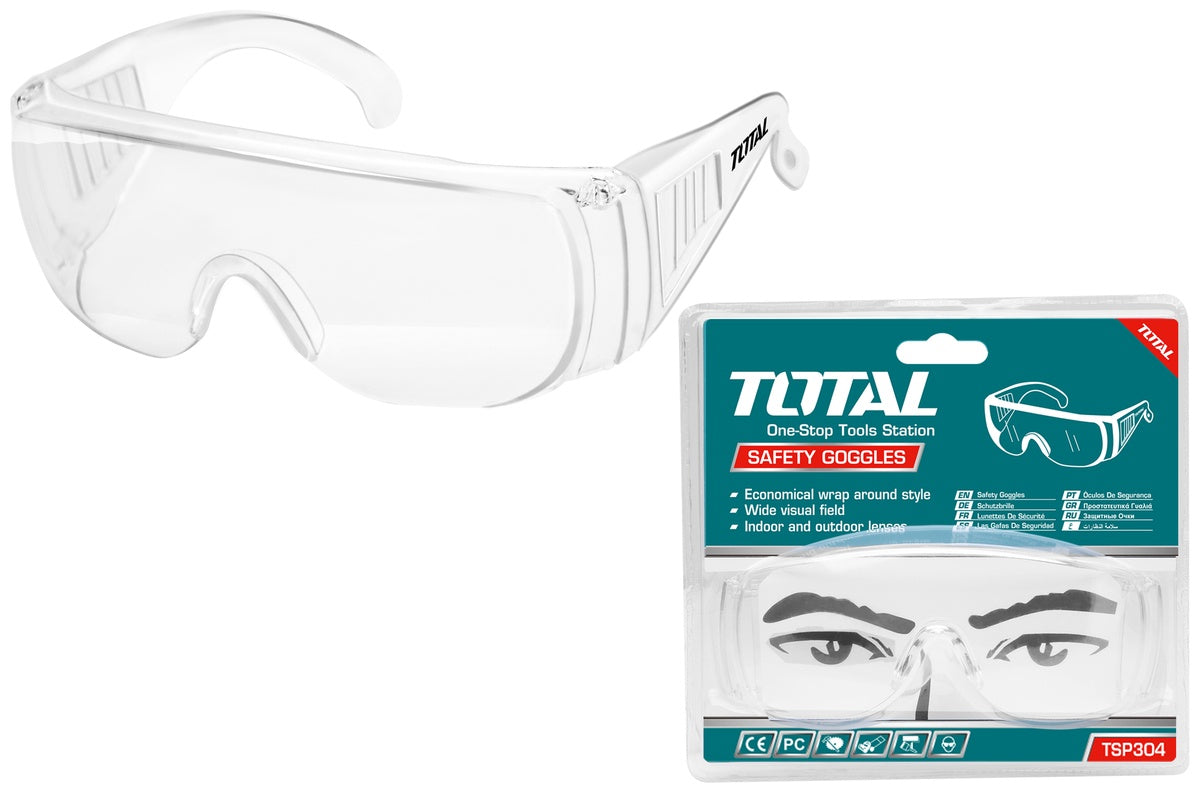 TOTAL Safety Goggles Clear Glass TSP304